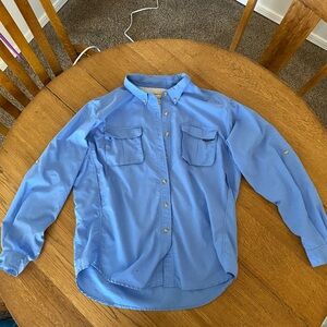 Exofficio Light Blue Fishing Shirt - Women’s L